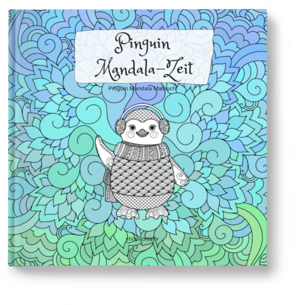 pinguin mandala-zeit malbuch bild
