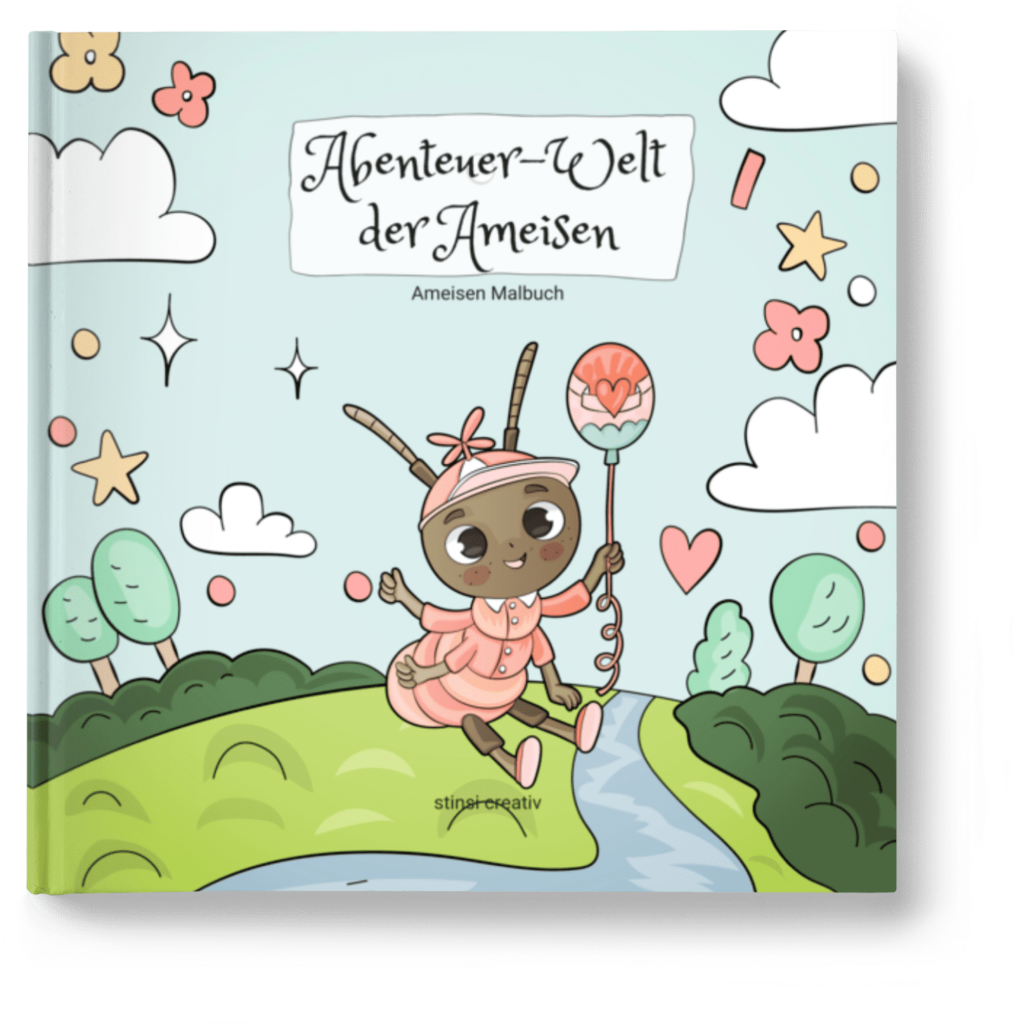 ausmalbilderbuch abenteuer-welt der ameisen
