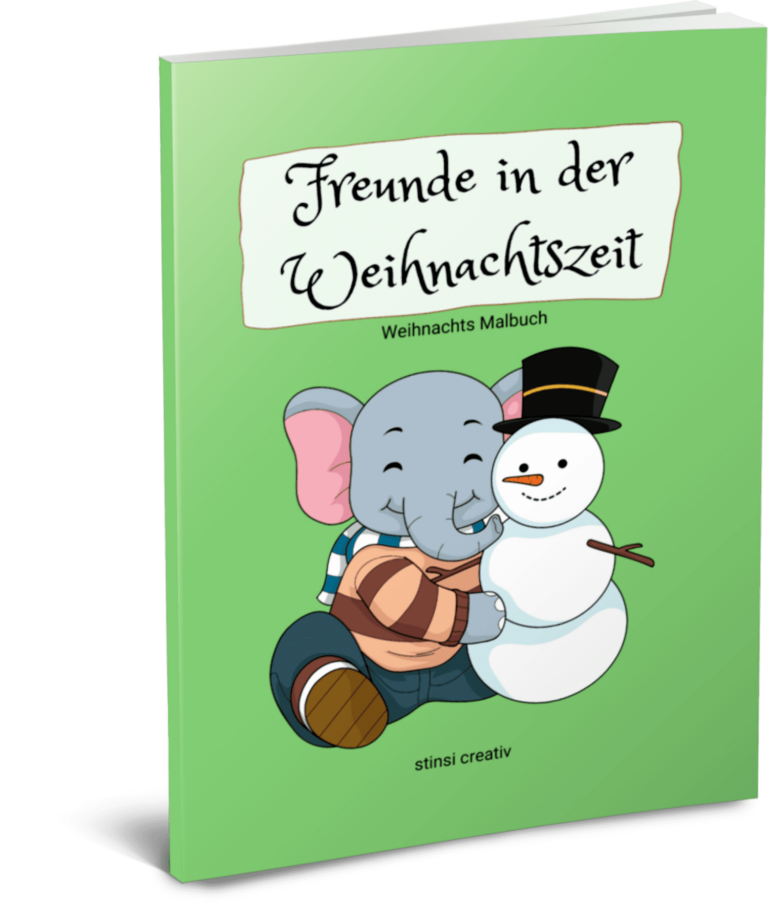 malbuch freunde in der weihnachtszeit