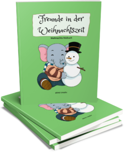 ausmalbuch freunde in der weihnachtszeit