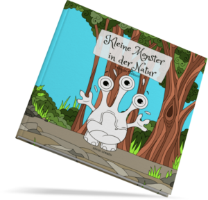 ausmalbuch mit kleine monster in der natur malvorlagen