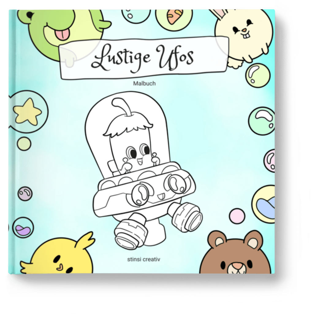 ausmalbilderbuch lustige ufos