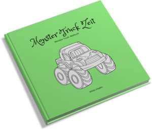 ausmalbuch monster truck zeit