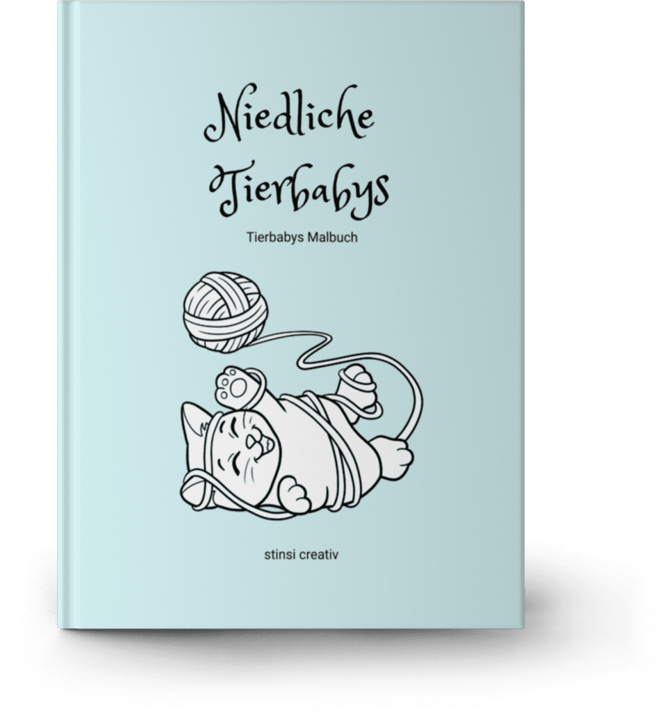 ausmalbilderbuch niedliche tierbabys