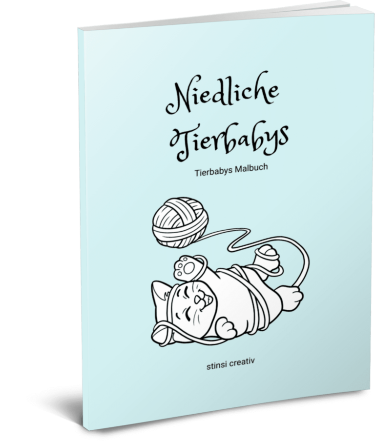 malbuch niedliche tierbabys