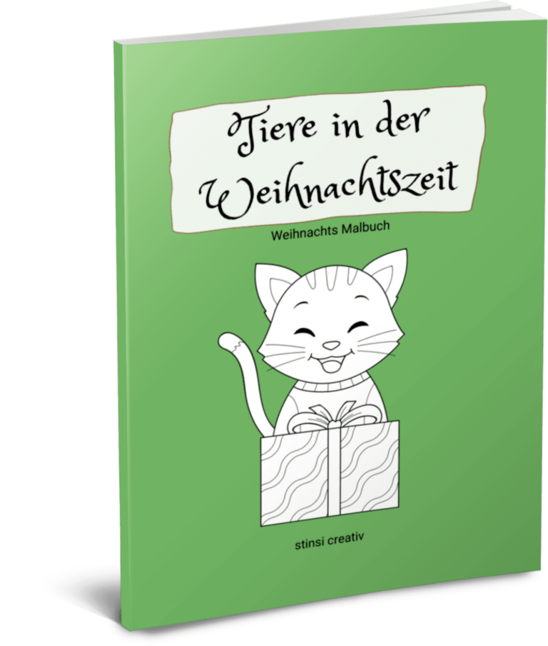malbuch tiere in der Weihnachtszeit