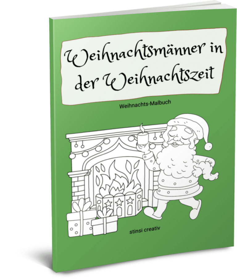 malbuch weihnachtsmaenner in der weihnachtszeit