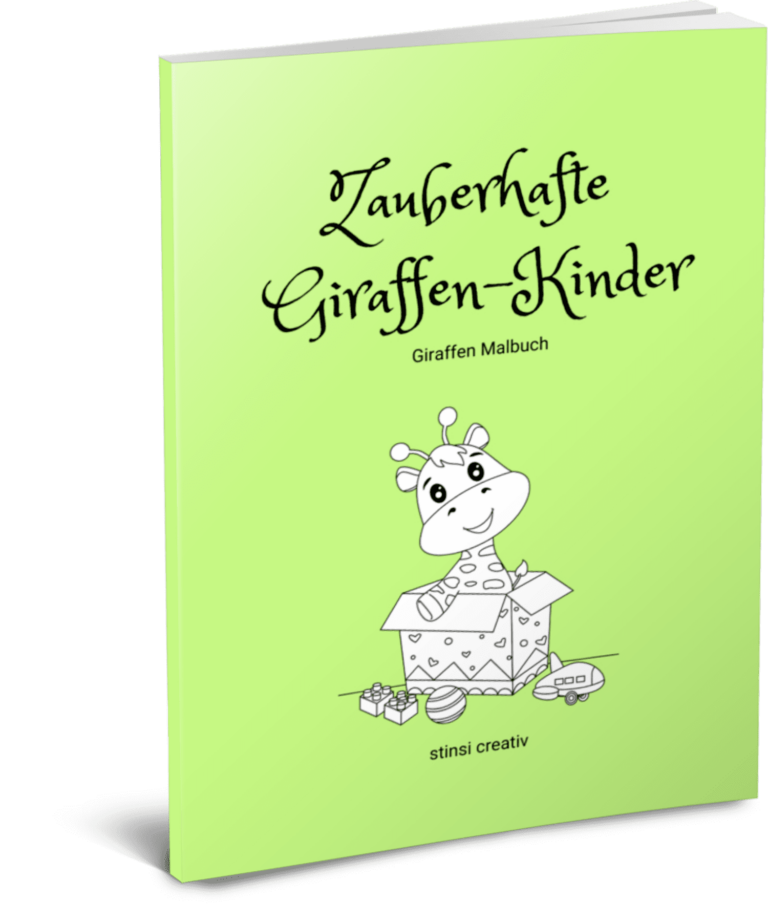 malbuch zauberhafte giraffen-kinder