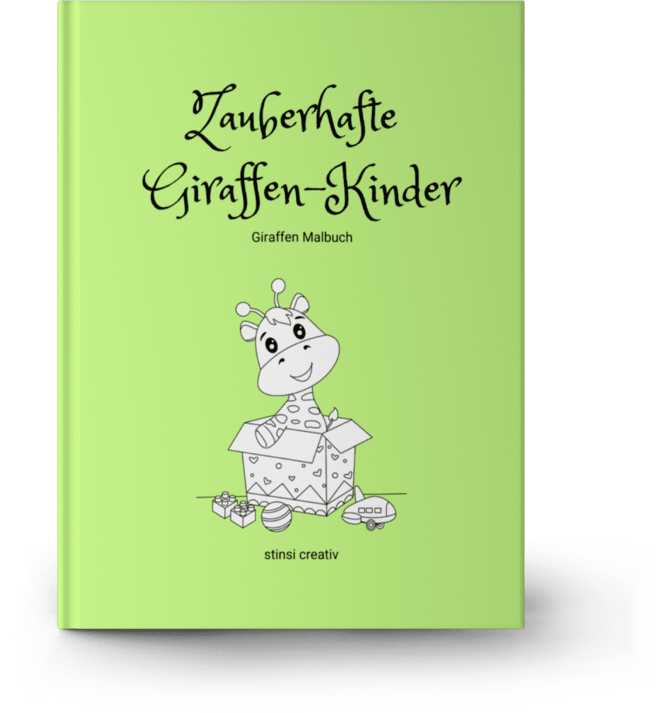 ausmalbilder zauberhafte giraffen-kinder