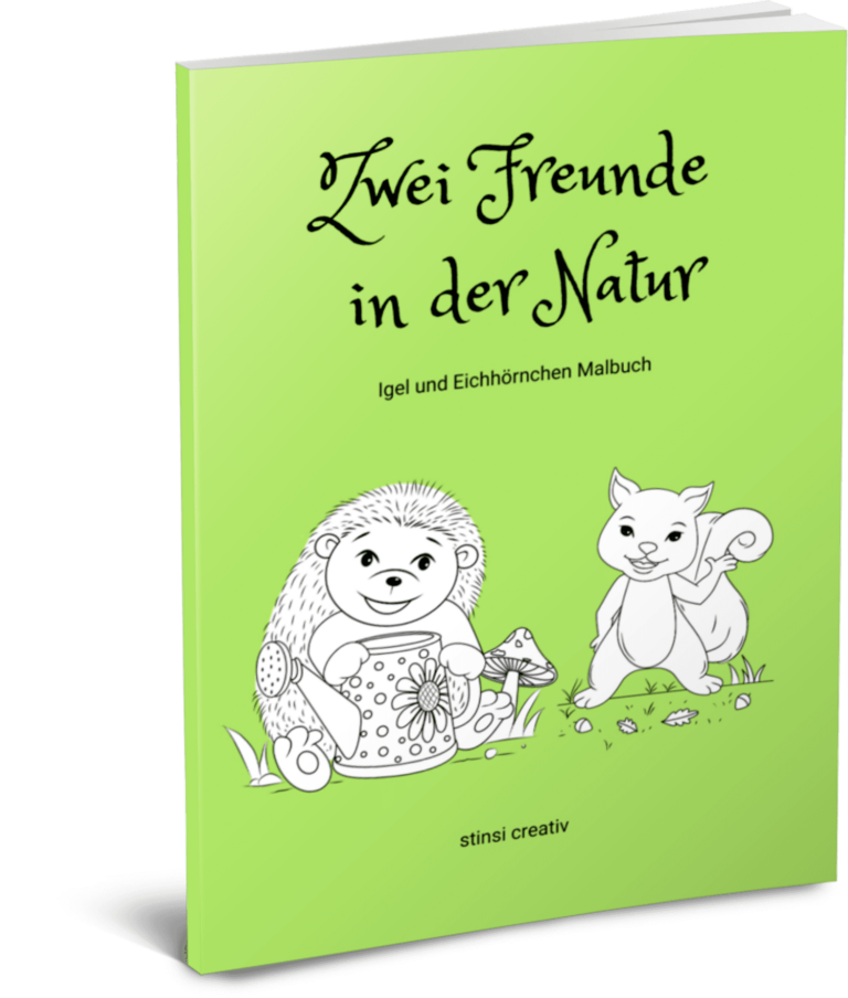 malbuch zwei freunde in der natur