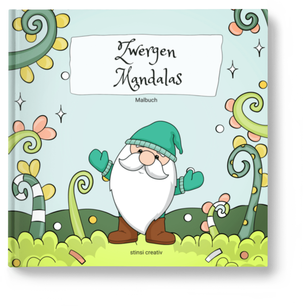 ausmalbuch mit zwergen mandalas motiven