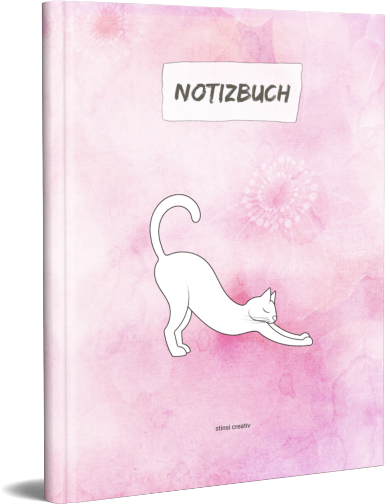 notizbuch yoga katze