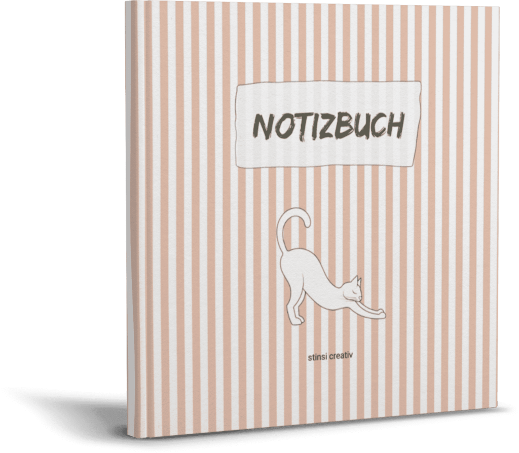 yoga katze motiv notizbuch