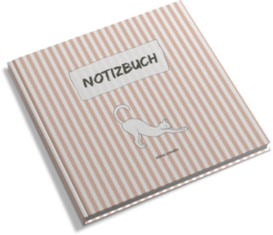 notizbuch katzen motiv gestreift