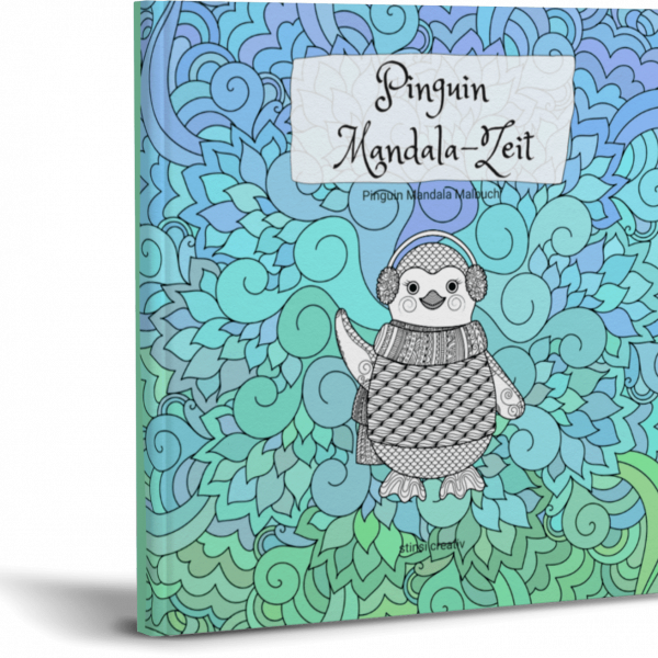 malbuch pinguin mandala-zeit
