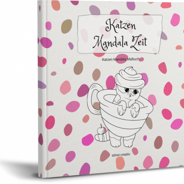 ausmalbuch katzen mandala zeit