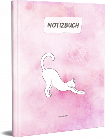 notizbuch yoga katze