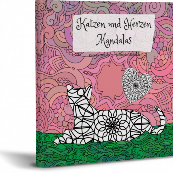 malbuch katzen und herzen mandalas motive