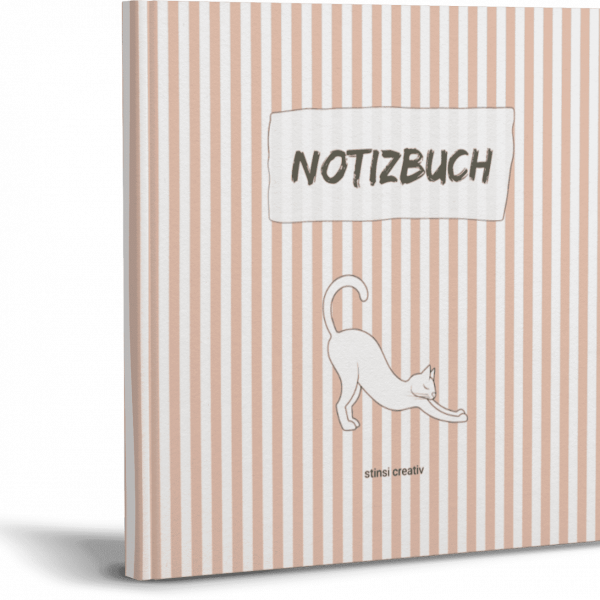 yoga katze motiv notizbuch